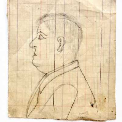 Pencil sketch of Edward Blake by his daughter Roberta, 1919
