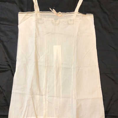 Half slip with shoulder straps and flower & basket embroidery, c. 1920s