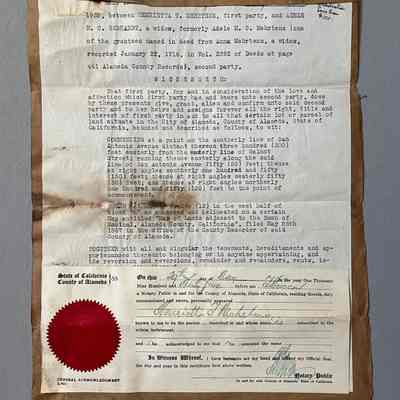 Gift Deed for property south line of San Antonio, 1935