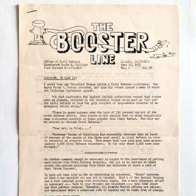 'The Booster Line' newsletter of the Civil Defense, 1951