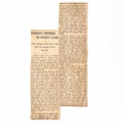 Paper Clipping Baseball Game, McKinley Park