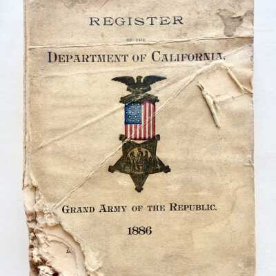 Register of California attendees 20th encampment G.A.R, 1886
