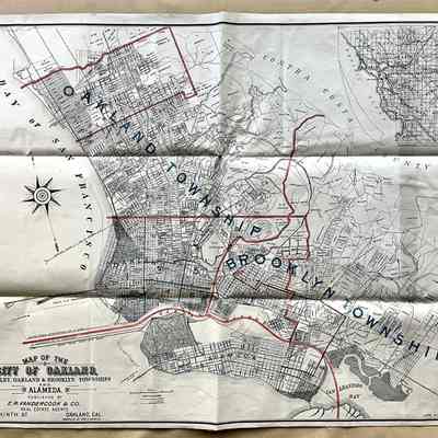'Map of the City of Oakland', published by E. P. Vandercook & Co., c. 1900