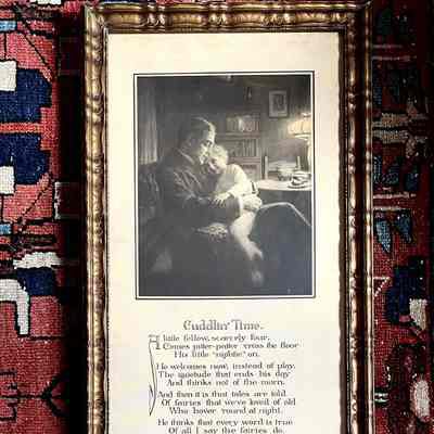 Framed Poem 'Cuddlin' Time' by John c. Quincy from 2001 Alameda Ave, c. 1912