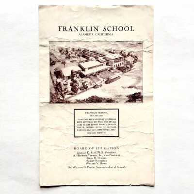 Program for dedication Franklin School, 1951
