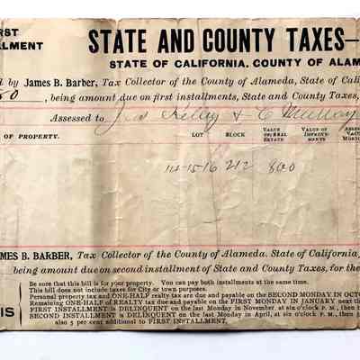 Receipt for State and County Taxes for 2029 San Antonio, 1898