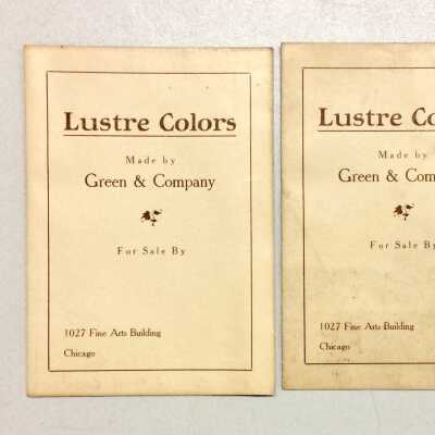Lustre Colors, Advertising list from Green & Company, early 1900s