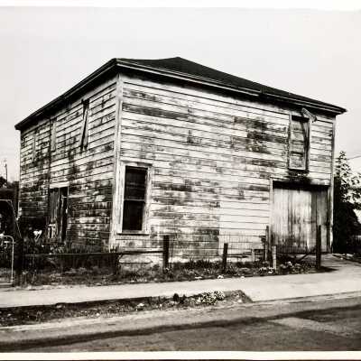 garage behind 2071 San Antonio: Taken March 20, 1956 W. Aspinall