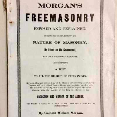 'Morgan's Freemasonry' booklet from the AHS Cornerstone box, 1902
