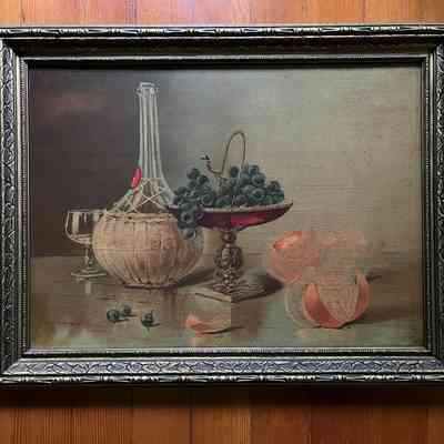 Framed still life Lithograph from the Fisher residence, c. 1890s