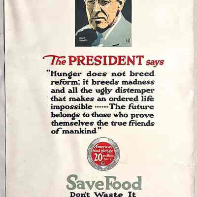 'The President Says' Poster from the U.S. Food Administration, 1917-1918