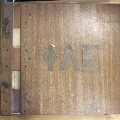 Scrapbook of the AHS Phi Lambda Epsilon Delta Fraternity, c. 1930s