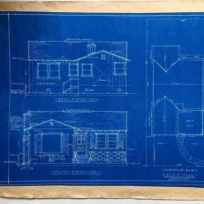 Blueprints of house Lot 20, Lincoln Ave, c. 1930