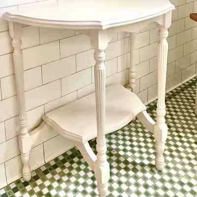 Half table with half shelf of the Blake-Dyer residence, c. 1930