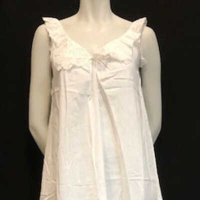 Three quarter length white cotton slip of Sophia May, c. 1910