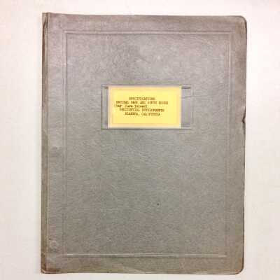 Specifications for Fill of Bay Farm Island Tidelands, 1946
