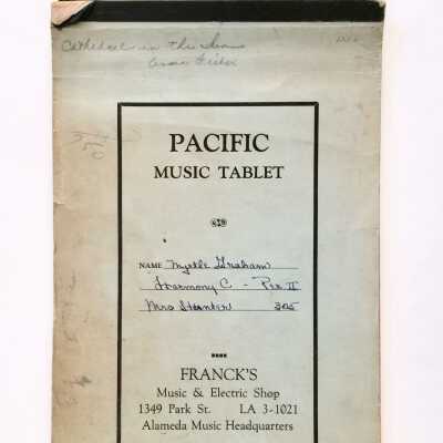 'Pacific Music Tablet' purchase from Franck's Music Store, c. 1950s
