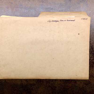 Folder with copies of papers about City government, 1919-1920