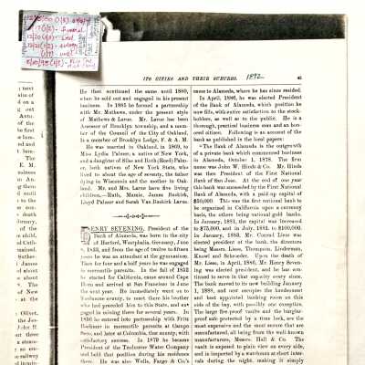 Biographical sketch of Henry Hevening, 1892