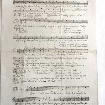 'In Quest of Truth' music sheet, by Charles McCurrie, 1913