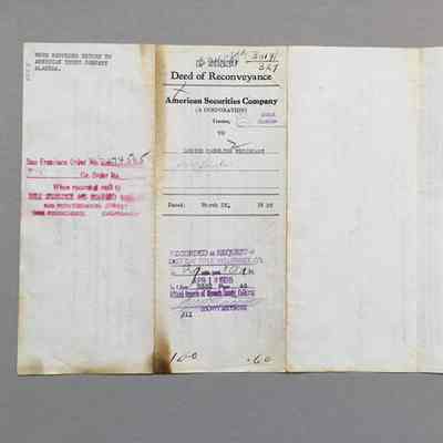 Deed of Reconveyance for 544 Lincoln Ave, 1936
