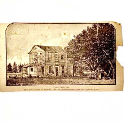 Newspaper Clipping first house in Alameda, 1886