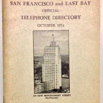 Pacific Telephone and Telegraph Co. Directory, 1954