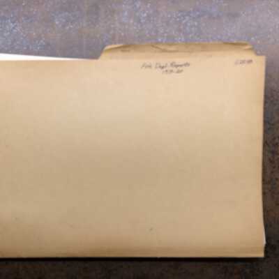 Folder with information about Fire Department Personnel, 1919-1920