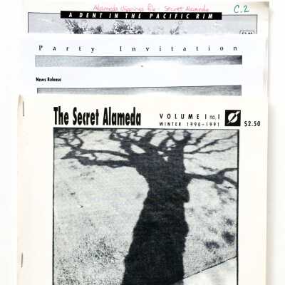 Editions of 'The Secret Alameda' and flyers, 1990, 1992