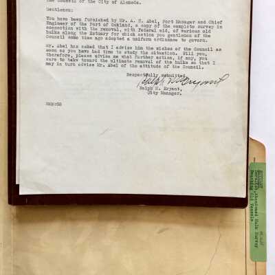 Report 'Estuary Derelict abandoned Hulk, abandoned old vessels', 1935