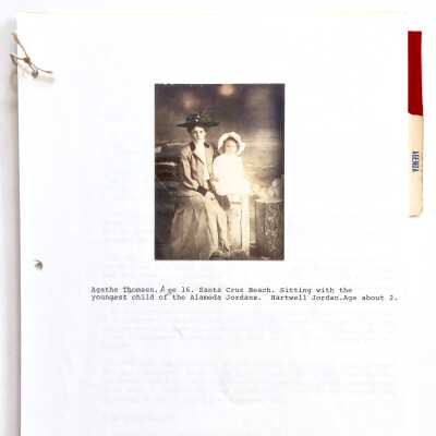 Reminiscense about Agathe Thomsen, by Herdis Bentson McFarland, 2004