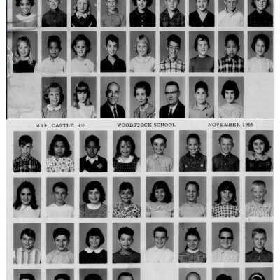 Computer print-out of Woodstock school pictures, 1964-1965