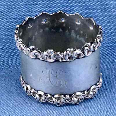 Silver napkin ring of Anne Gilroy, c. 1890s