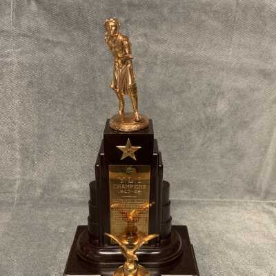 Bowling Trophy won by the Young Ladies Institute #51, Isle City Institute, 1947-1948