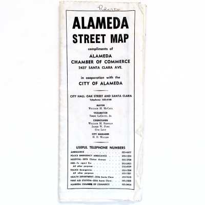 Street map issued by Chamber of Commerce, c. 1969
