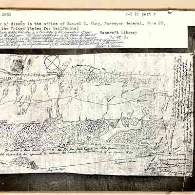 Photocopy of 1851 Map of Diseño of Encinal Peninsula, 1963