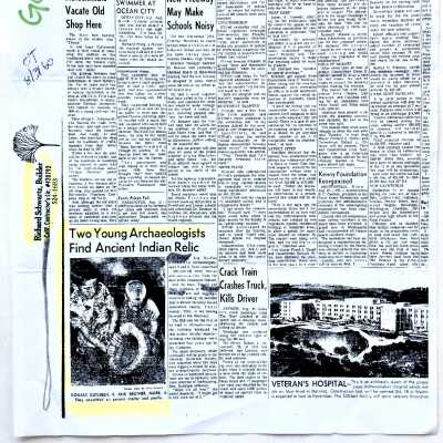 Copy of article about the Gutleben boys finding artifacts, 1960