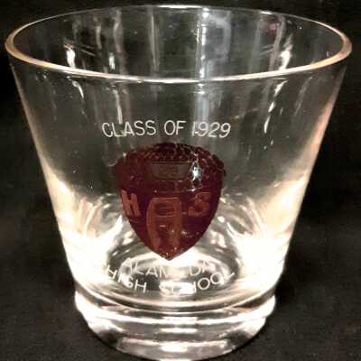 Alameda High School Class of 1929 Reunion Glass