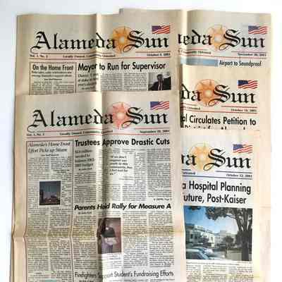 First editions of the Alameda Sun, 2001