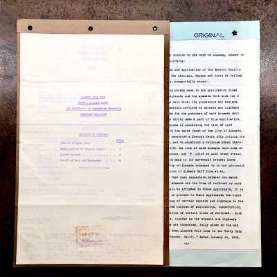 Documents regarding the Alameda Belt Line, 1925-1926
