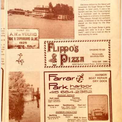'Bethel Island Beacon' publication, featuring ship built by A.W. DeYoung, c. 1970s