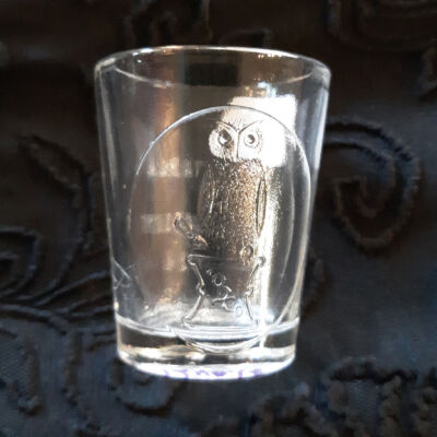 Medicinal shot glass from the Owl Drug Store Company, prior 2012