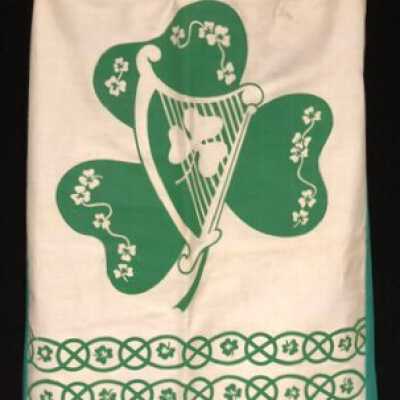 Irish themed cotton skirt with smock of Fredi Hoffman, c. 1940s