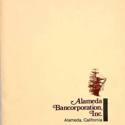 History booklet promotional by the Alameda Bank, c. 1980s