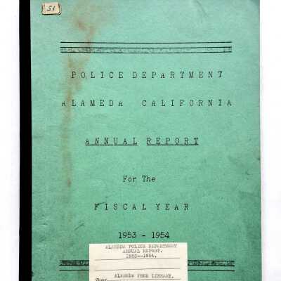Annual Report of the Police Department, 1953-1954
