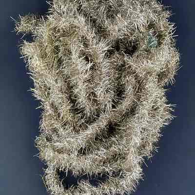 Silver Plastic Tinsel Christmas Garland, c. 1960s