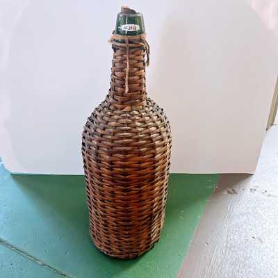 Wine Bottle in Wicker found in the Meyers House basement, c. 1890