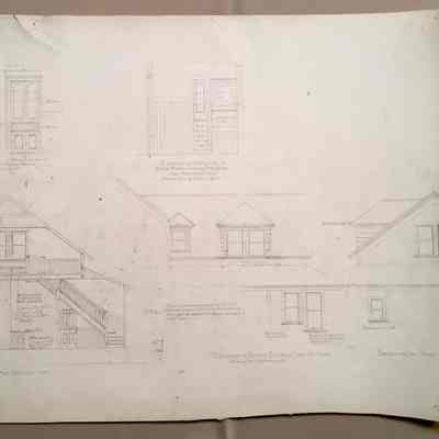 Drawing for new dormers by Henry H. Meyers, 1890s