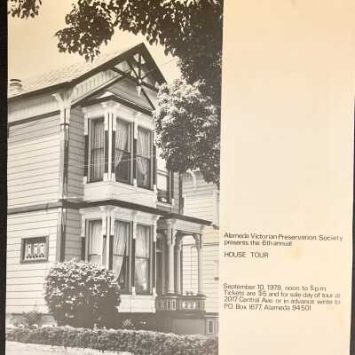 Poster advertising sixth Alameda Preservation Society House Tour, 1978