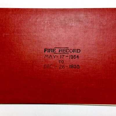 Fire Department Record of Fires Ledger, 1952-1954